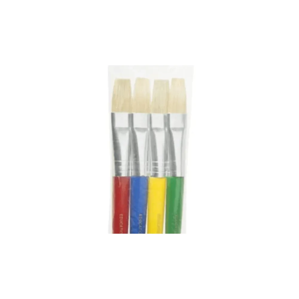 Jumbo Flat Stubby Brush Set of 4