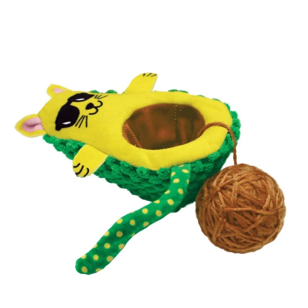 KONG Wrangler AvoCATo Crinkle Textured Catnip Cat Toy