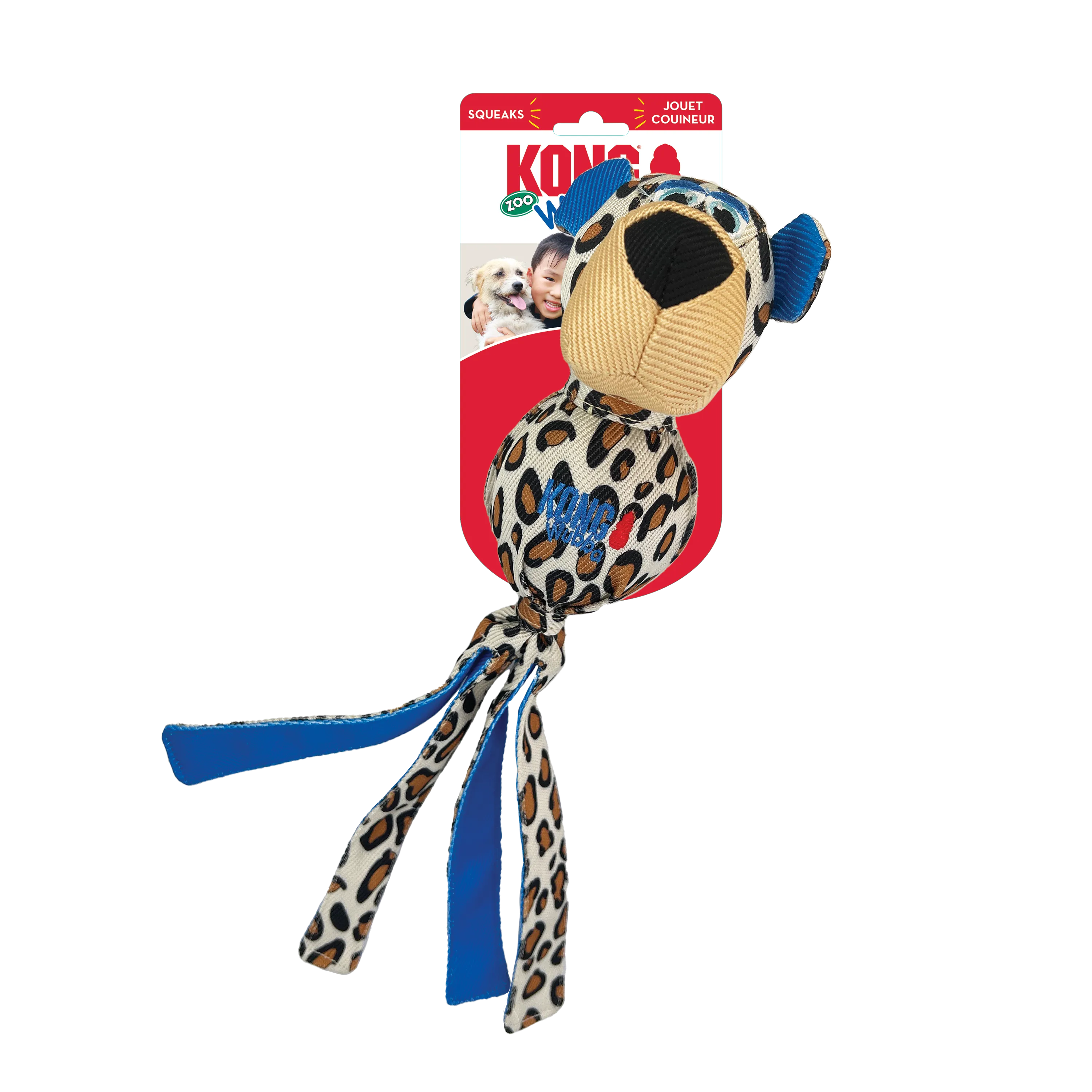 Kong Wubba Zoo Cheetah Dog Toy (Large)