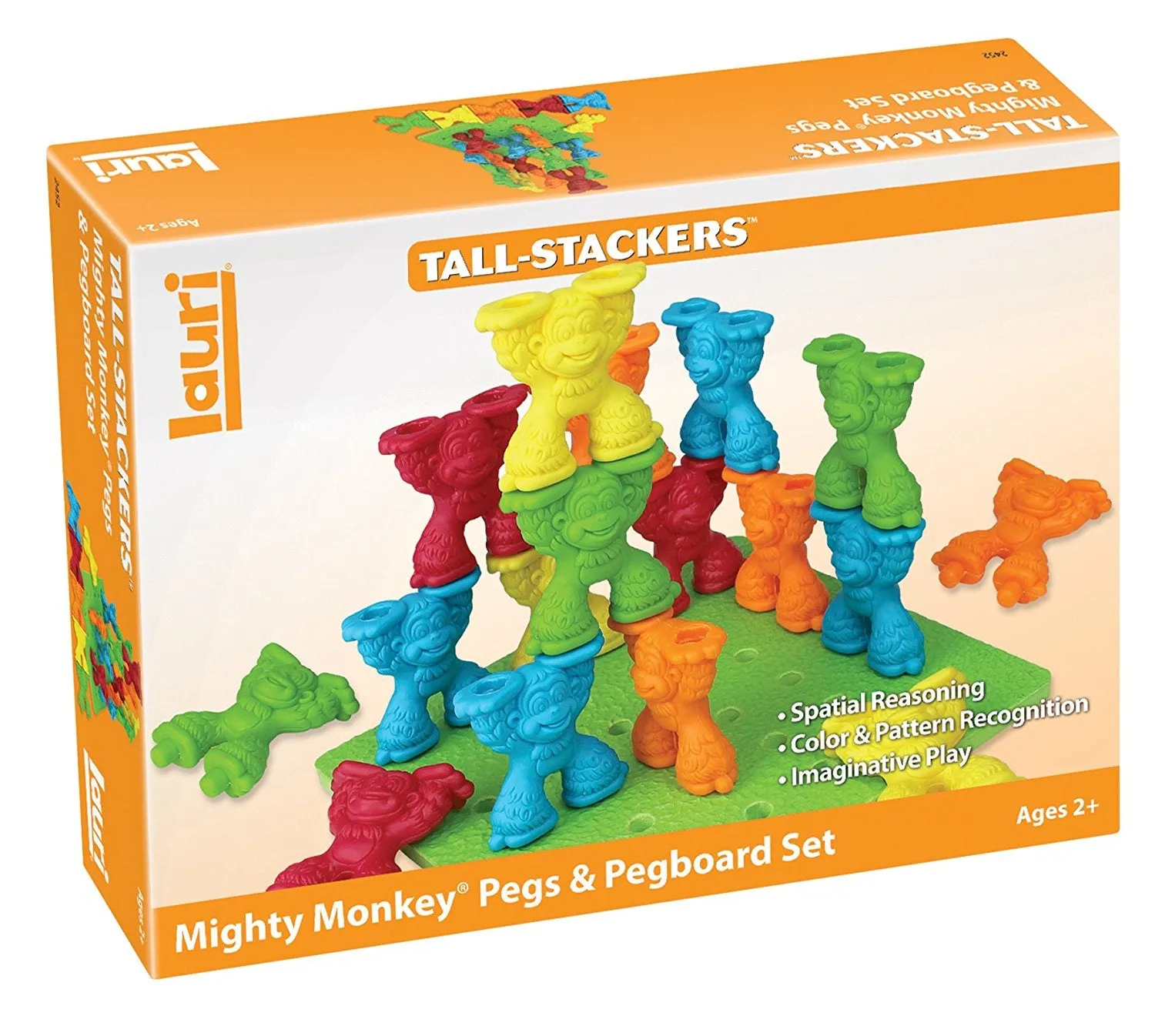 Lauri Tall-Stacker Mighty Monkey Pegs & Pegboard Set