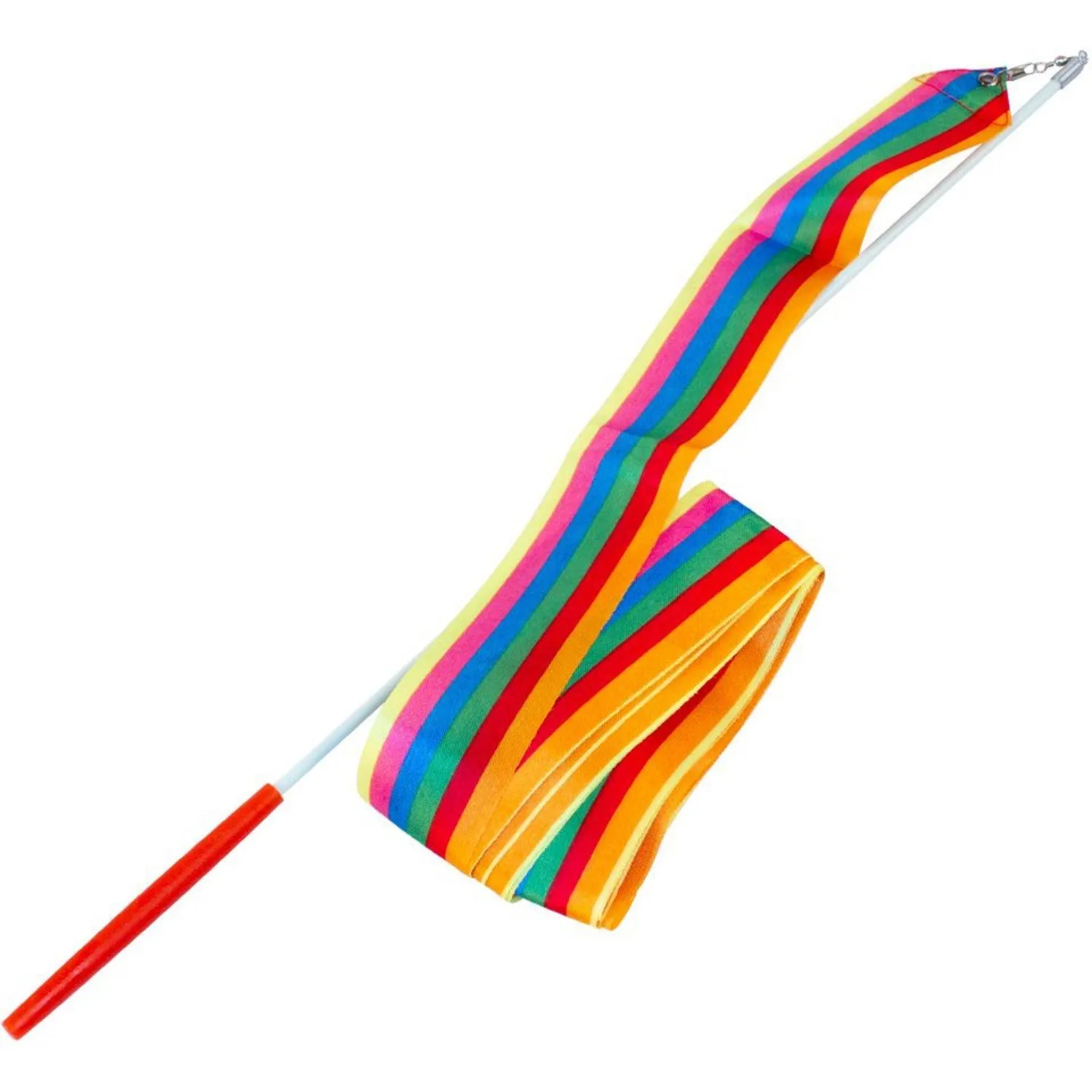 Magni Gymnastics ribbon with satin ribbon, rainbow stripes