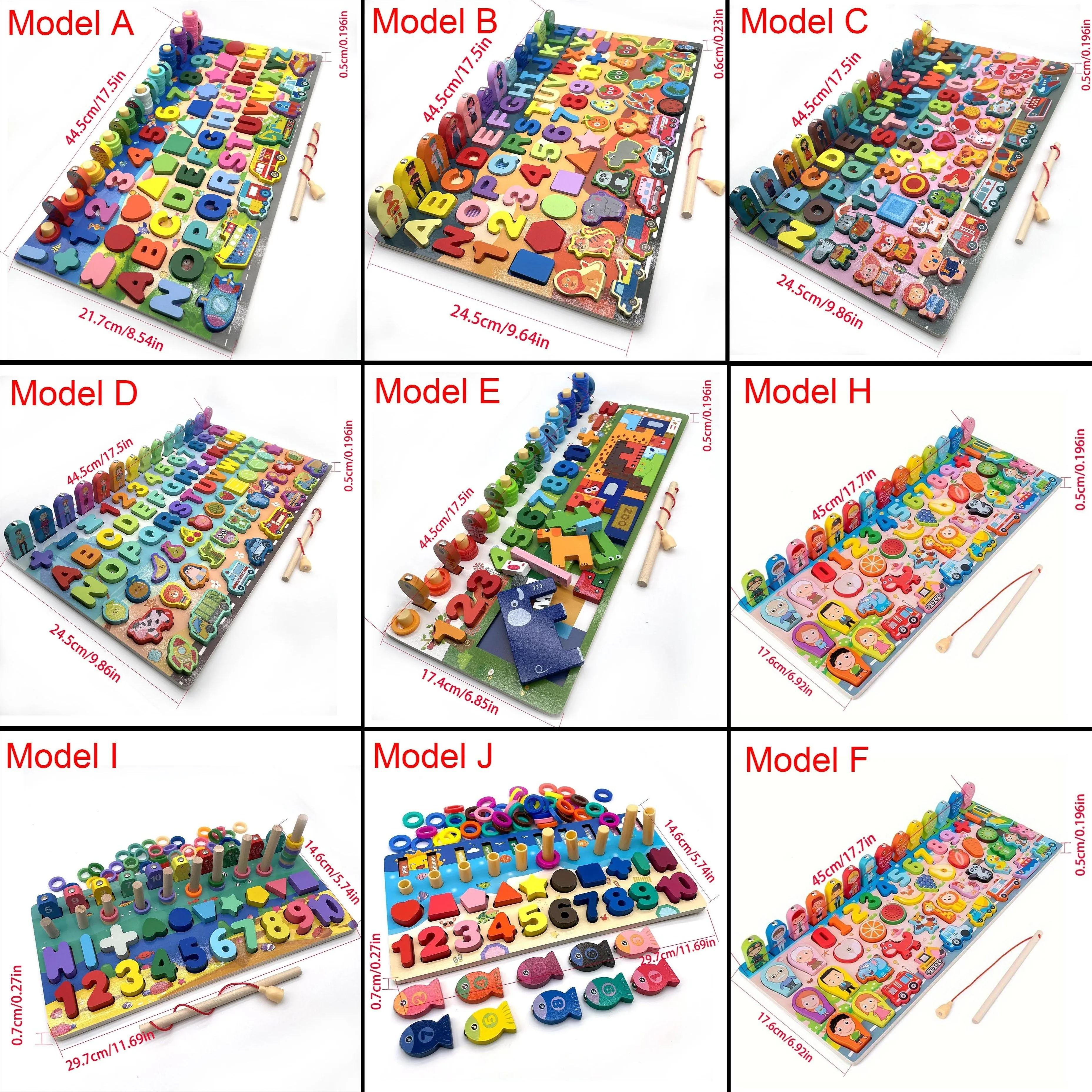 Montessori Wooden Educational Toy Set for Preschool Kids