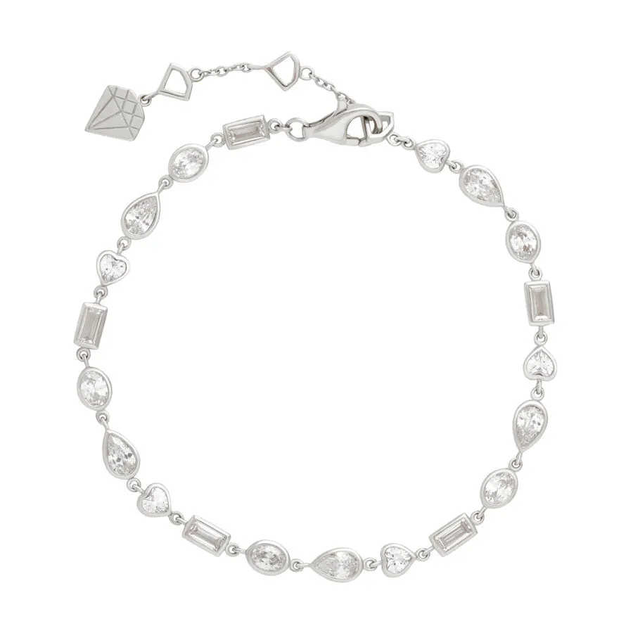 Multi Bezel 925 Sterling Silver Bracelet