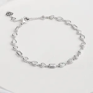 Multi Bezel 925 Sterling Silver Bracelet