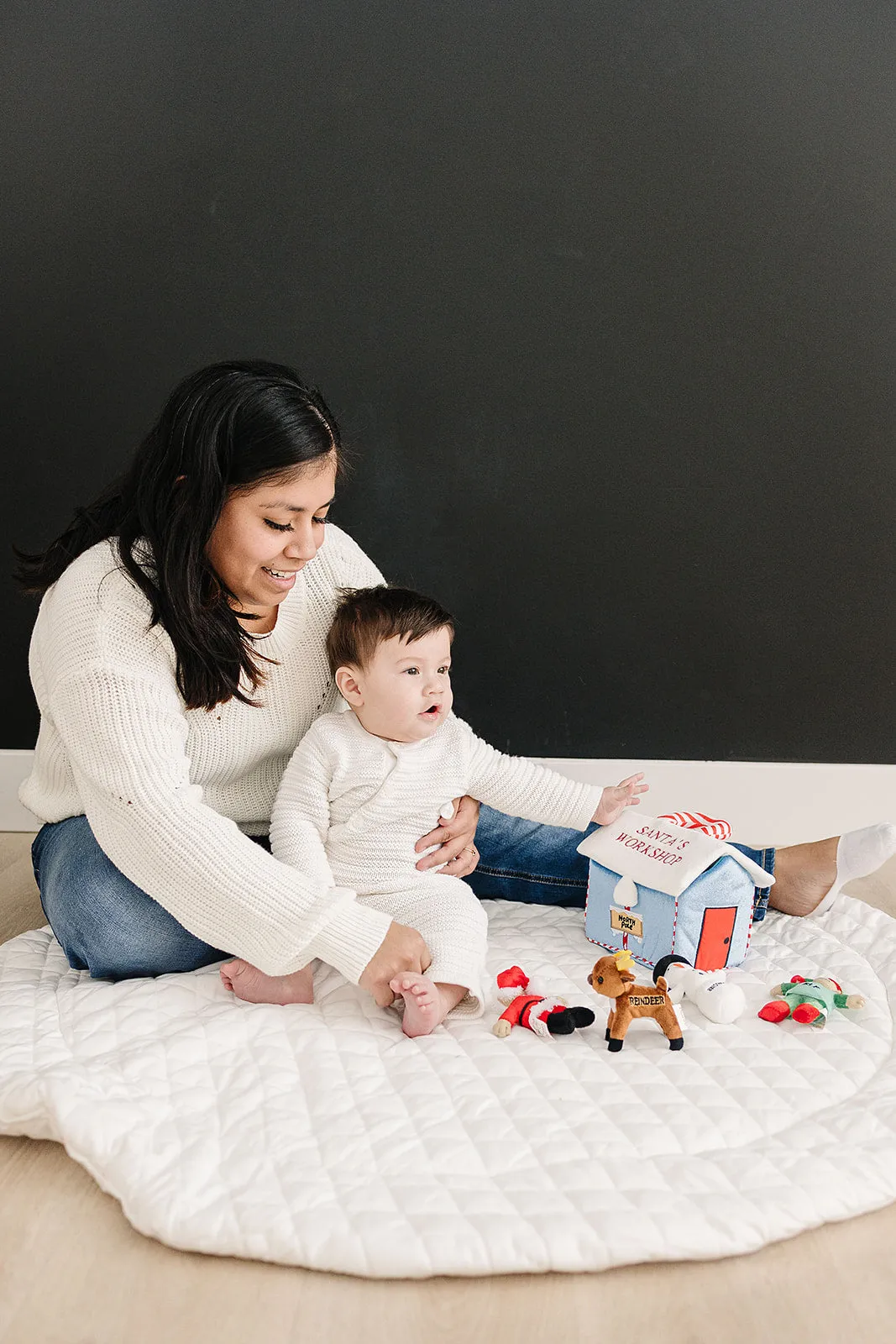 My First Christmas Santa's Workshop Playset with 4 ct Sensory Toys