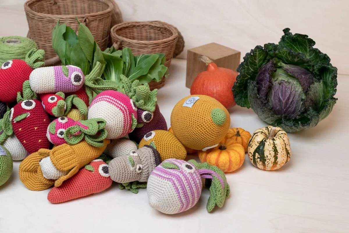 MyuM Carrot Crochet Rattle Toy