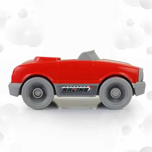 NHR Dinky Plastic Toy Car Pull & Push Vehicle Racing Toy Cars Play Set Toddlers Car Toys Pullback Mini Cars Toys for Kids up to 3 Years (Red)