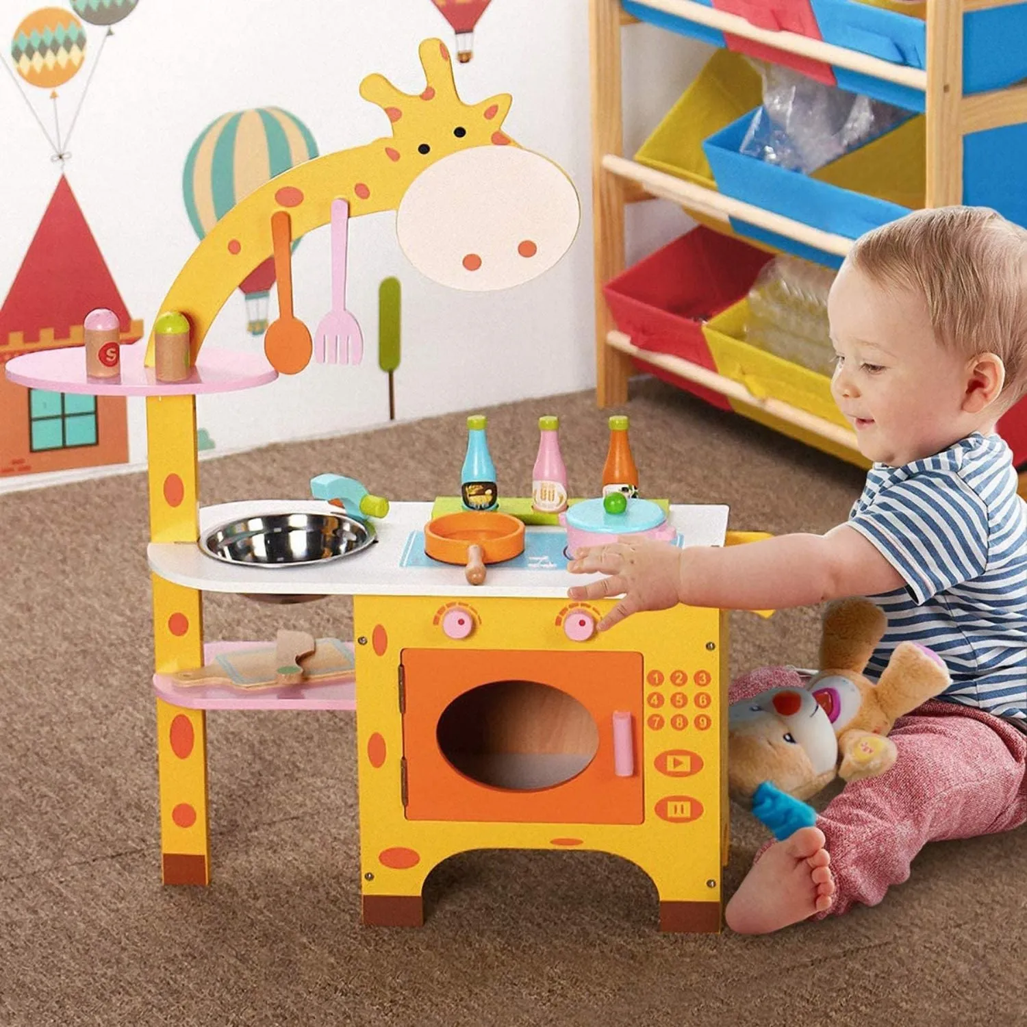 Non-toxic MDF Wooden Kids Kitchen Playset - EKKIO