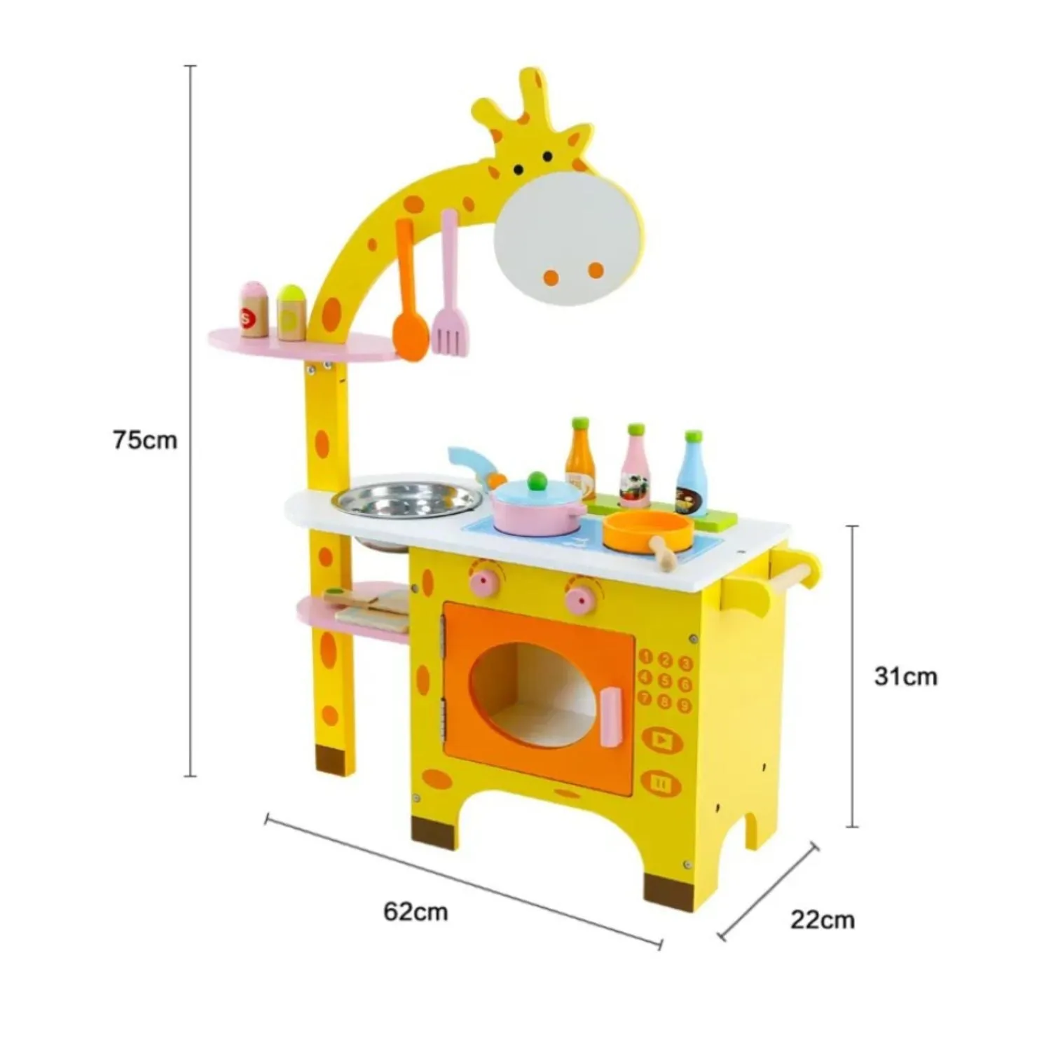 Non-toxic MDF Wooden Kids Kitchen Playset - EKKIO