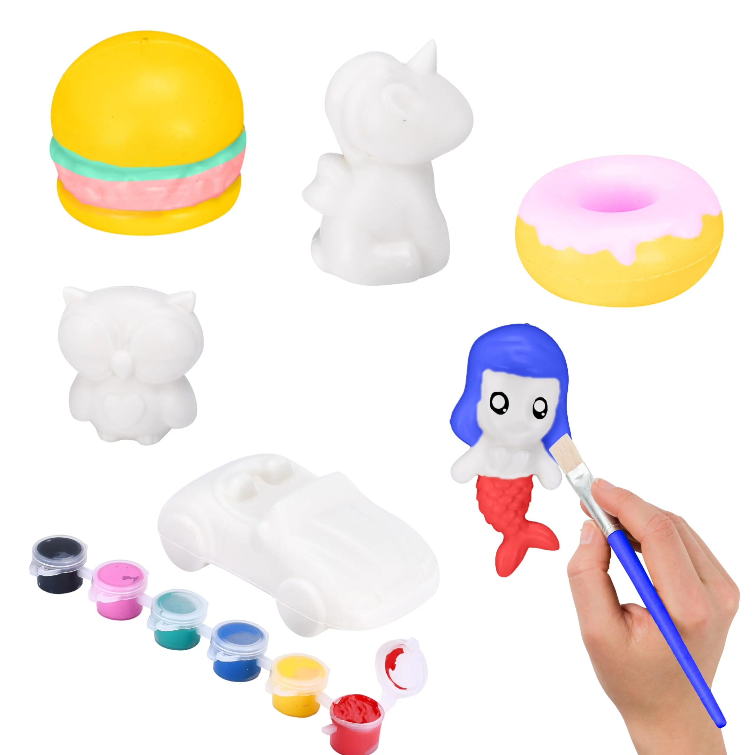 Paintable Squishies For Kids - Diy Paint Squishy Animals - Arts And Crafts