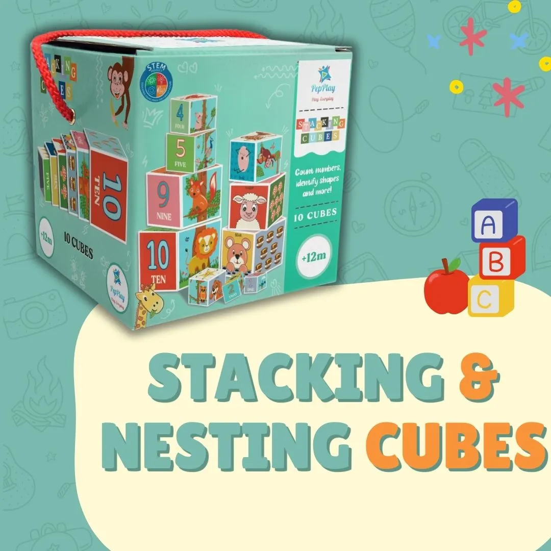 PepPlay Stacking and Nesting Cubes (Educational  Brain Activity Toy)