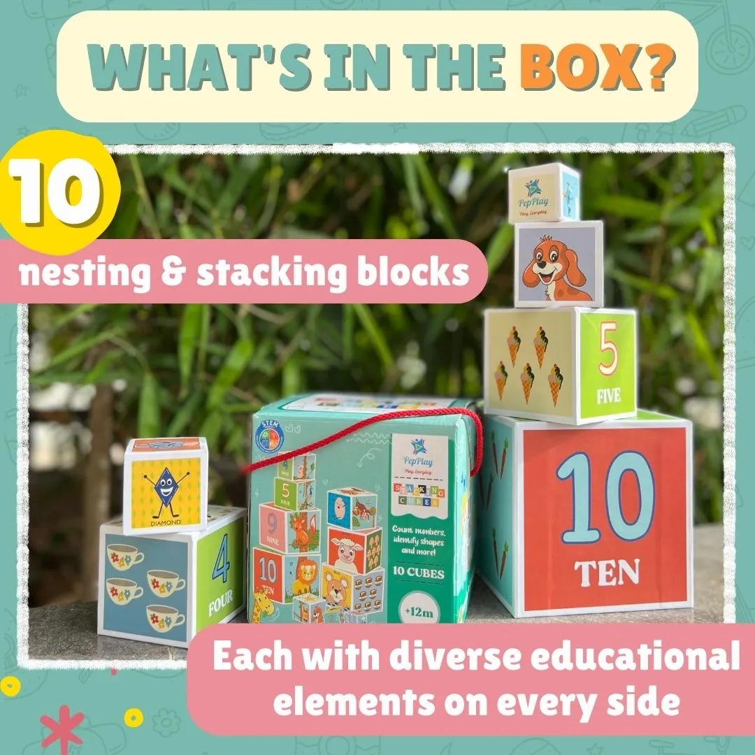 PepPlay Stacking and Nesting Cubes (Educational  Brain Activity Toy)