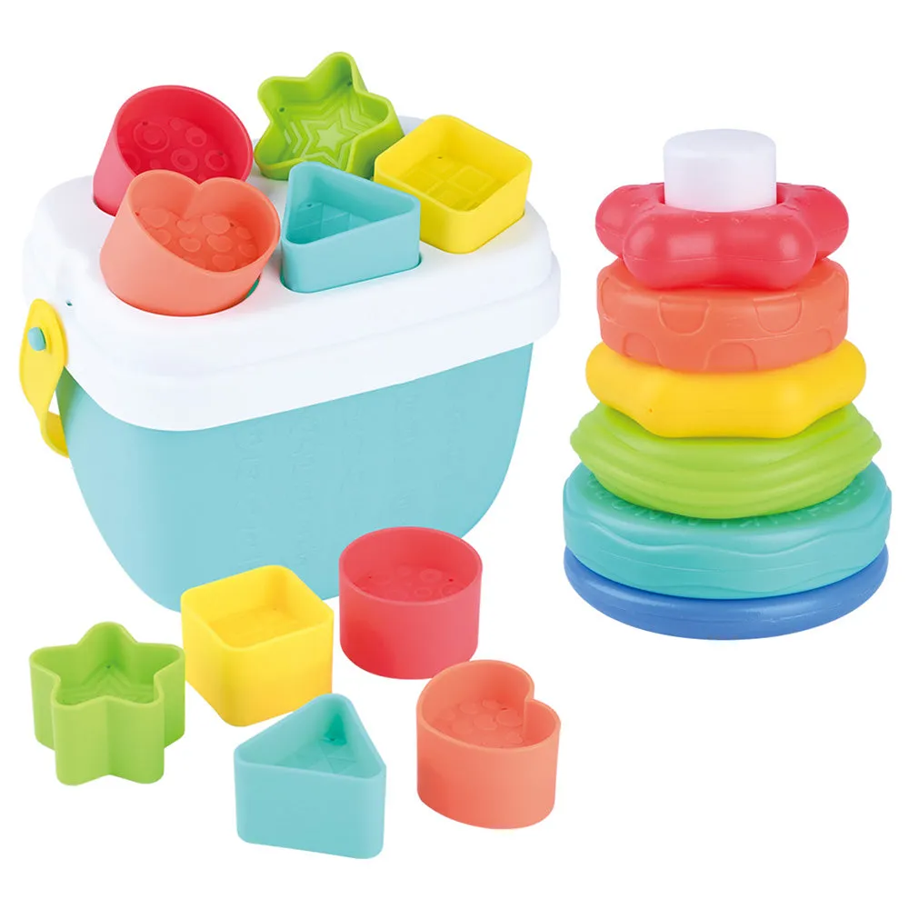 Playgo Toys Ent. Ltd. Shape & Stack Bundle 19 Pieces