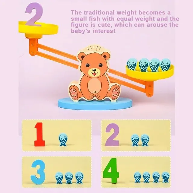 Premium Wooden Bear Digital Balance Scales