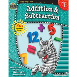 Ready Set Learn Workbook: Addition & Subtraction - Grade 1