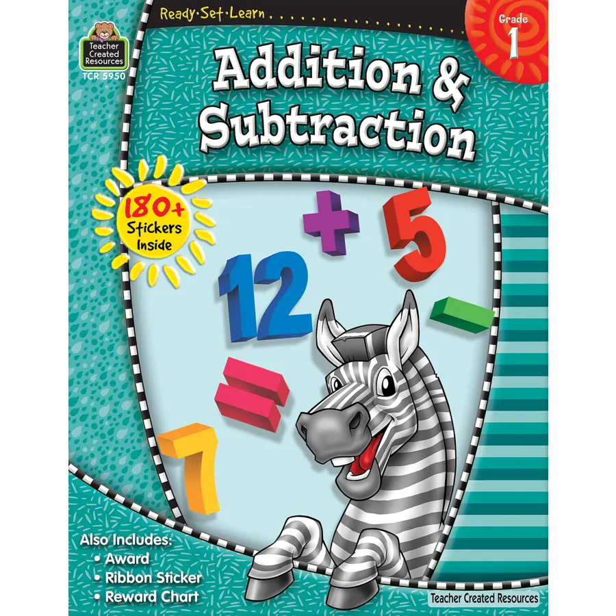 Ready Set Learn Workbook: Addition & Subtraction - Grade 1