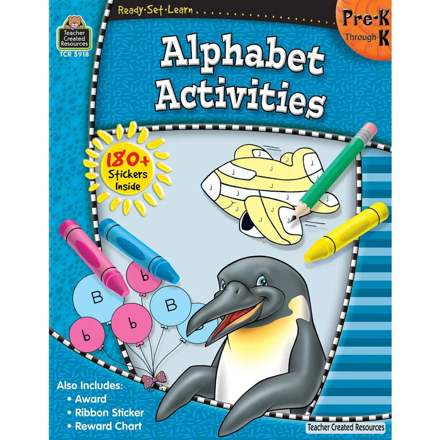 Ready Set Learn Workbook: Alphabet Activities - Grades Pre-K - K