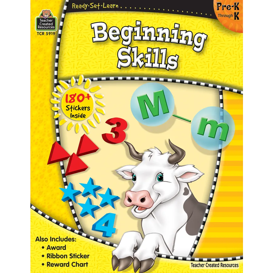 Ready Set Learn Workbook: Beginning Skills - Grades Pre-K - K