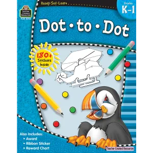 Ready Set Learn Workbook: Dot-To-Dot - Grades K-1