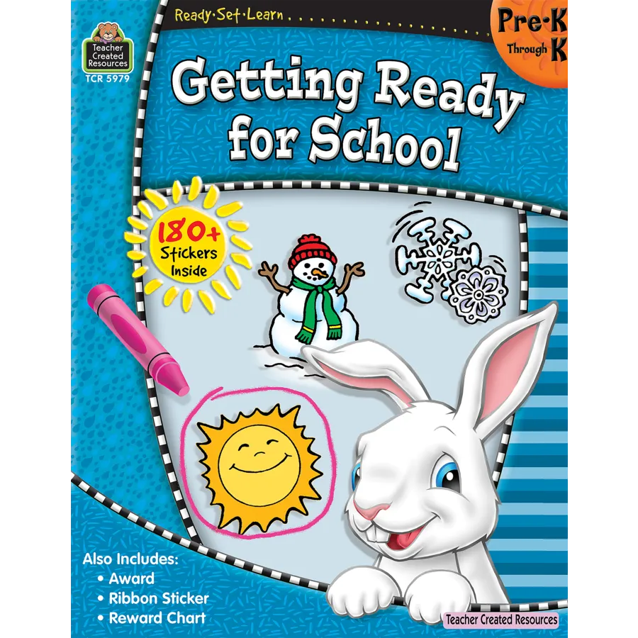 Ready Set Learn Workbook: Getting Ready For School - Grades Pre-K - K