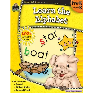 Ready Set Learn Workbook: Learn The Alphabet - Grades PreK-K