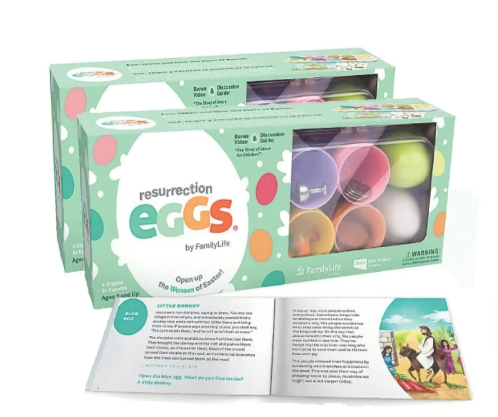 Resurrection Eggs - 12-Piece Easter Egg Set with Booklet and Religious Figurines Inside