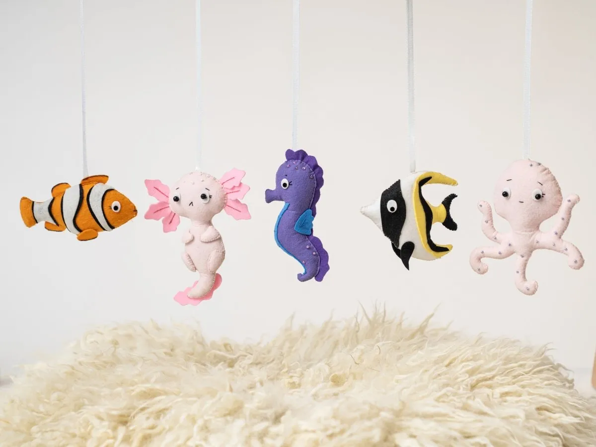 Rocking Potato Felt Ocean Theme Toy Hangings