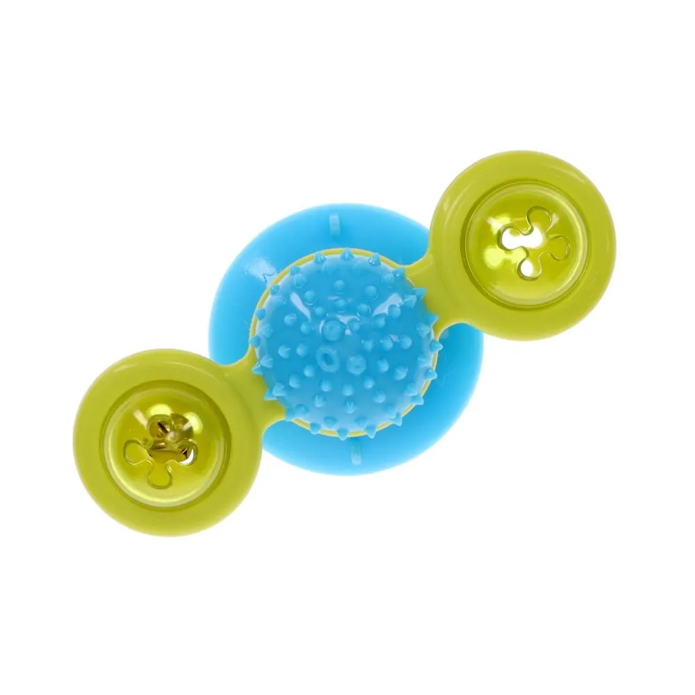 Scream Spinning Windmill Cat Toy Blue and Green