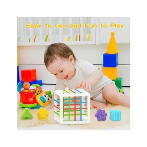 Shape Sorter Montessori Educational Toys With 6 Blocks - Multicolor