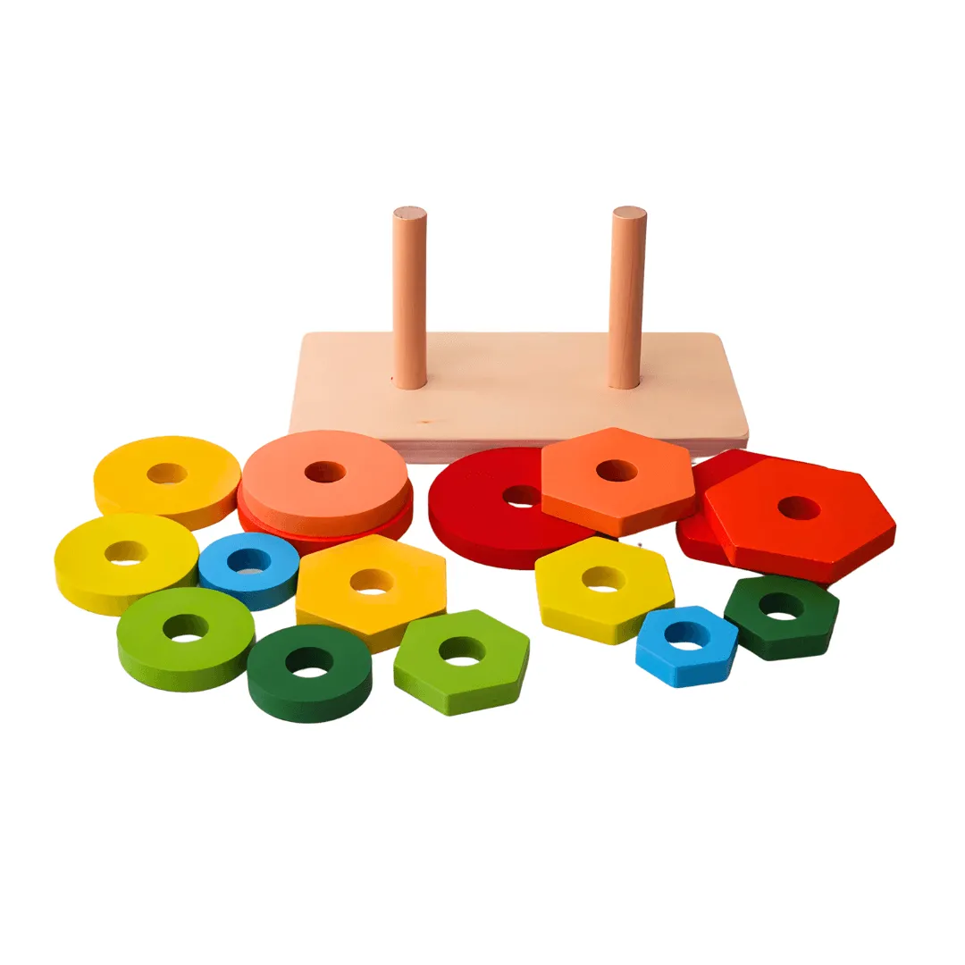 Shapes Double Tower Sleeve Column for Kids Age 3