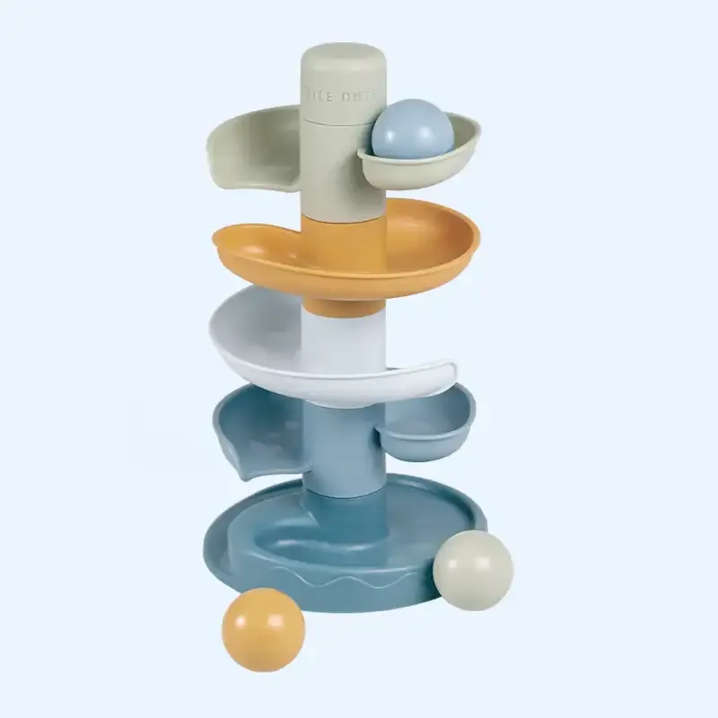 Spiral Ball Rolling Tower Run - Blue