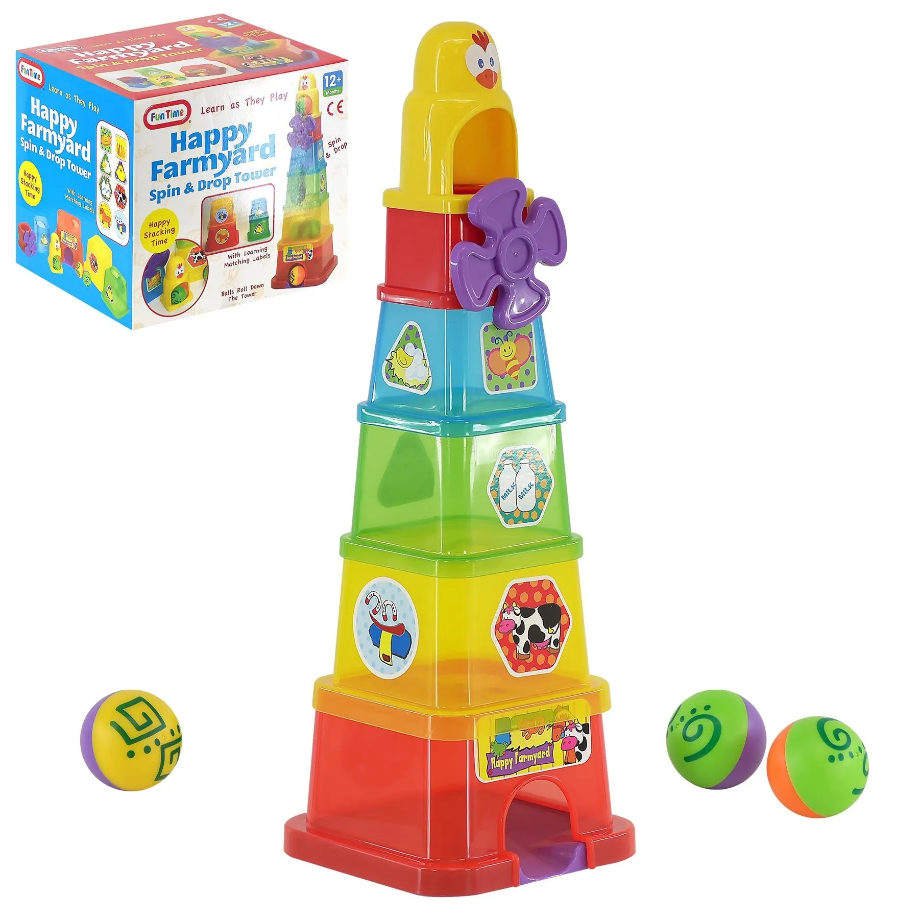 Stacking Nesting Cups Blocks - Happy Farmyard Spin