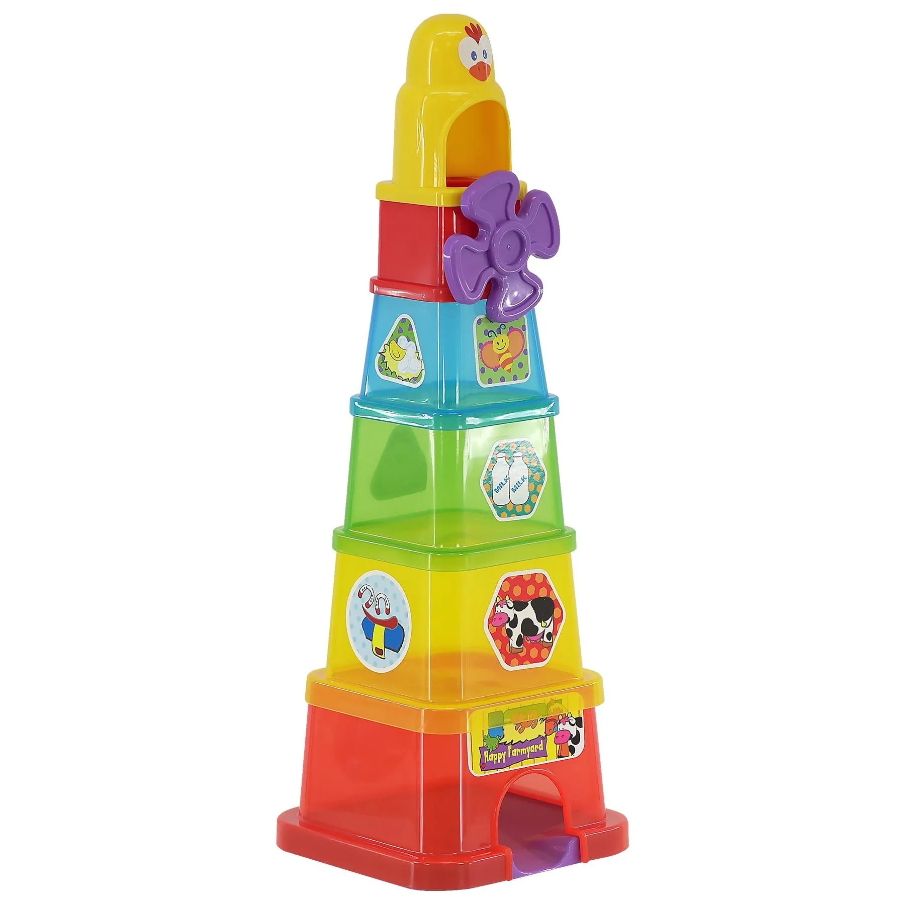 Stacking Nesting Cups Blocks - Happy Farmyard Spin