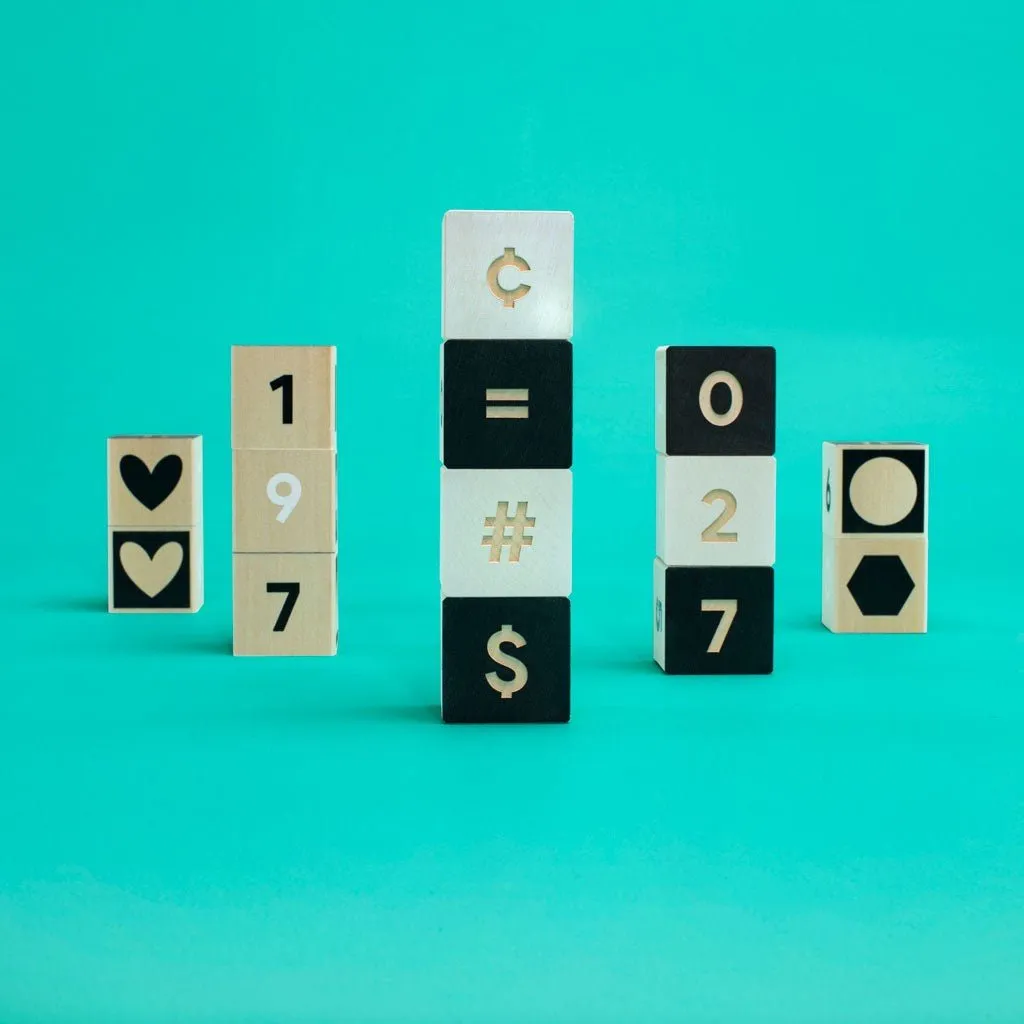 Tonet Black and White Number Wooden Blocks