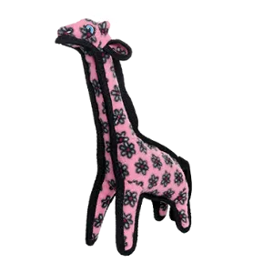 VIP Tuffy's Zoo Series Giraffe Pink Dog Toy