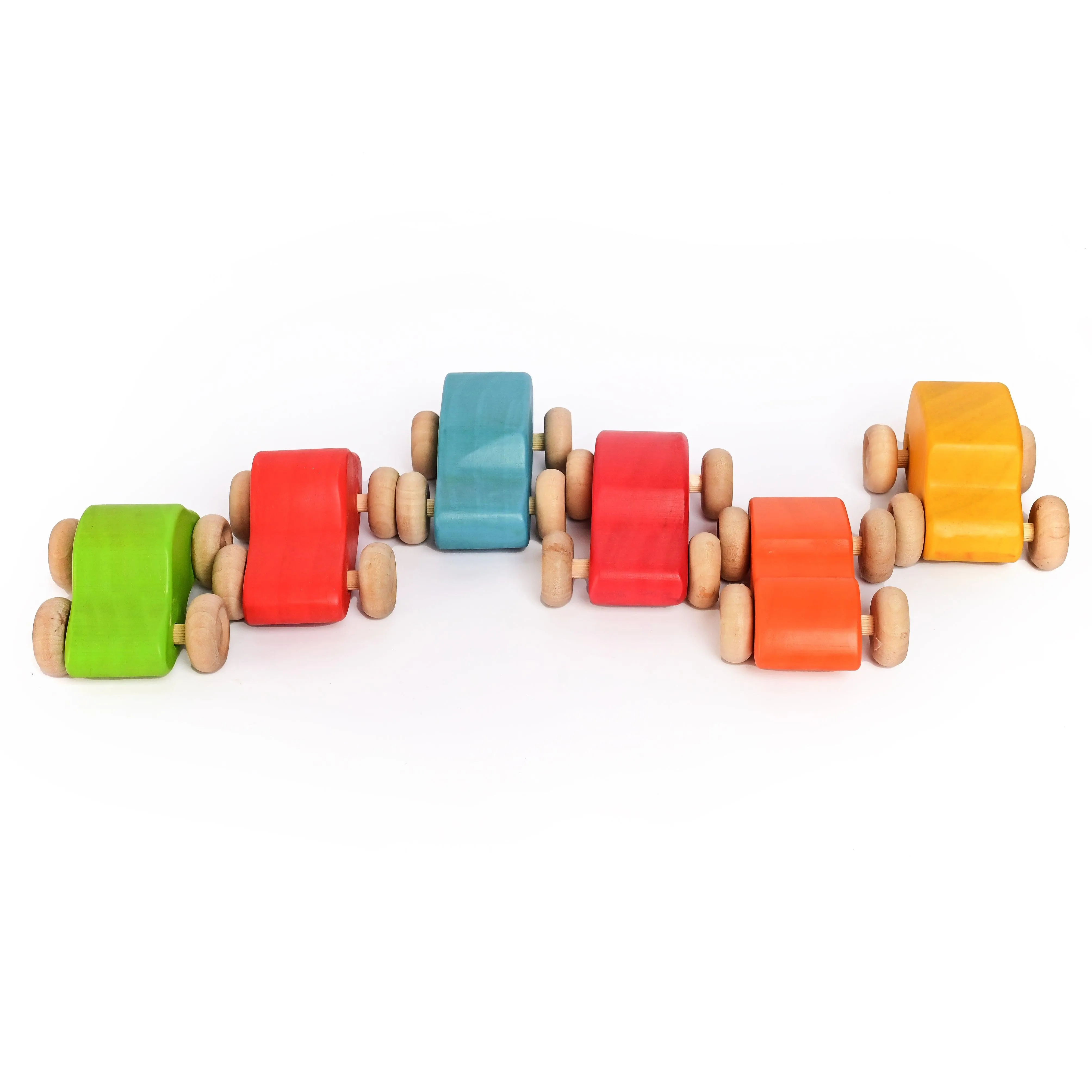 Wild Track - Cars set of 6 Wooden Toy for 1 to 7 Years Toddlers, Boys & Girls