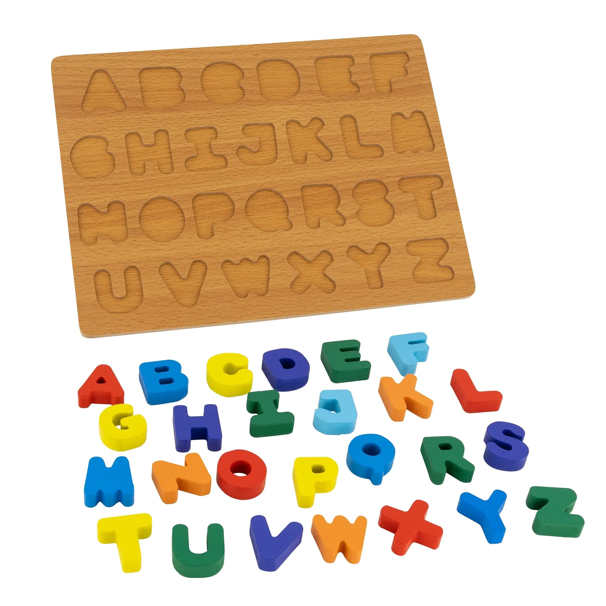 Wooden Chunky Letter Alphabet Set - 30 x 22.5 x 2cm