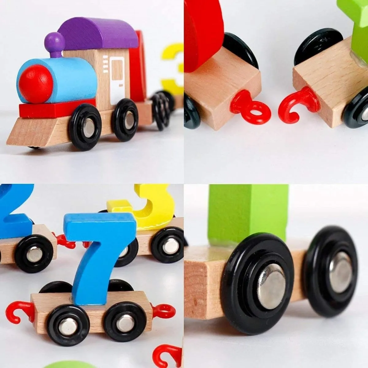 Wooden Numbers Train Set for PreSchoolers